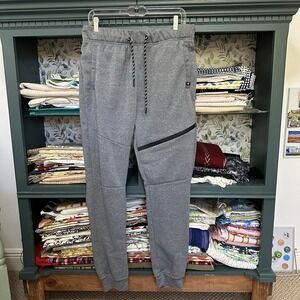 Zoo York Joggers SweatPants Mens L Drawstring Gray Cuffed Leg Stretch 4 Pockets